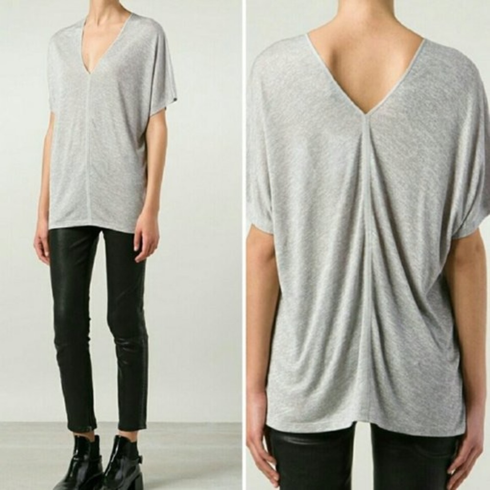 Vince Heather Gray v-neck top